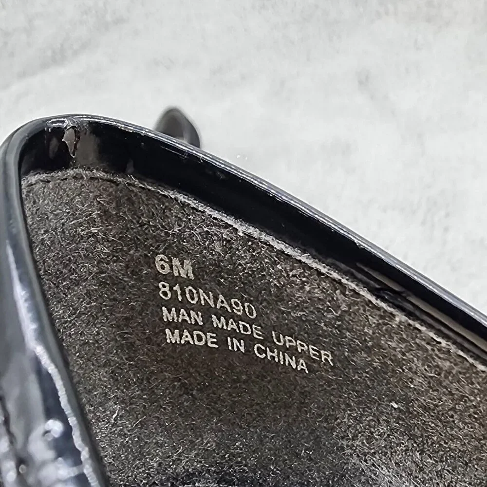 Naturalizer Womens Pumps Sz 6 M Black Fabric Square Toe Bow Retro Vintage Heels - Picture 8 of 9